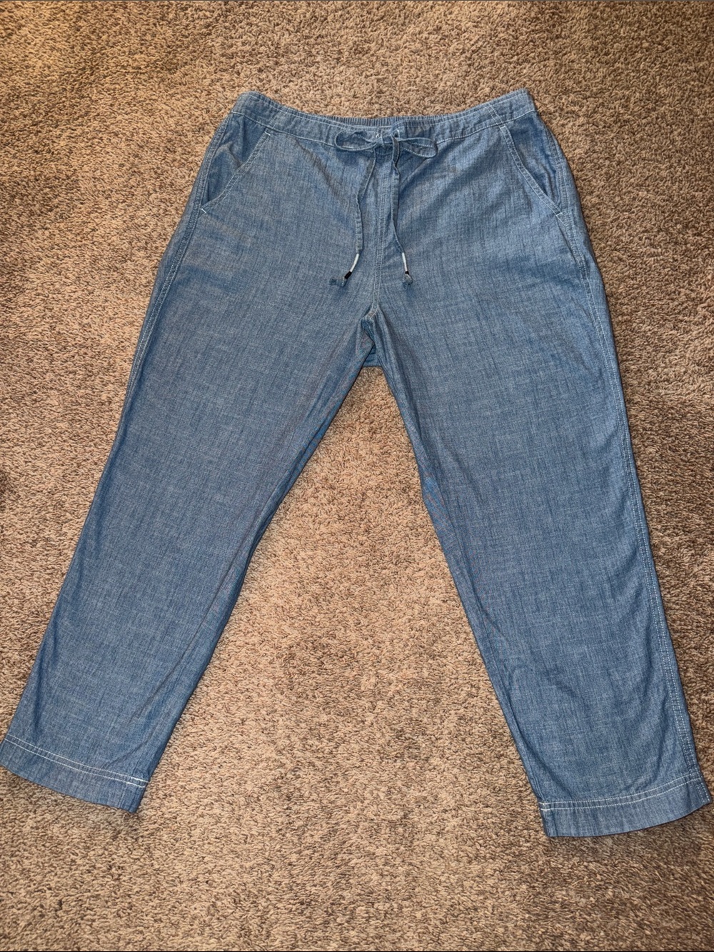 J. Crew Tie-waist Seaside Pant in Chambray size L